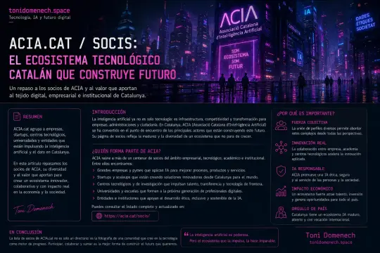 La página de socios de ACIA: una fotografía real del ecosistema catalán de inteligencia artificial